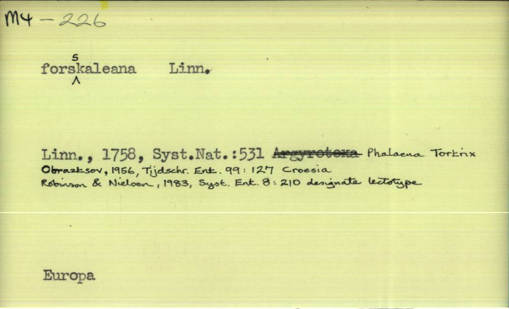 front of card